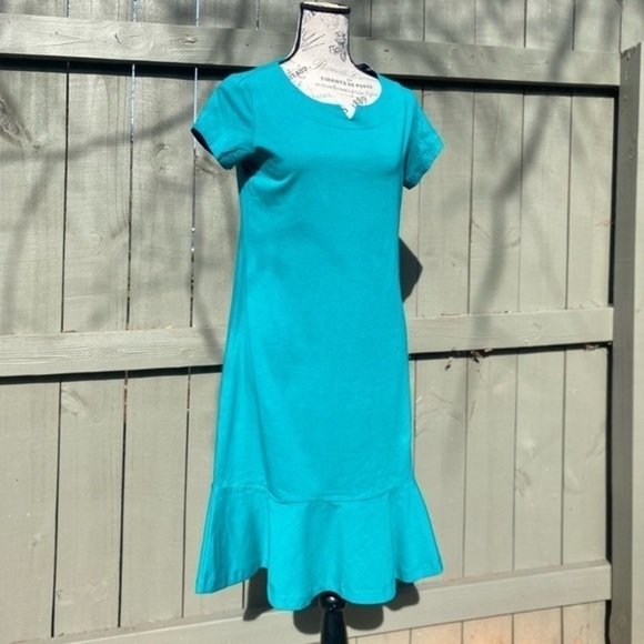 Lands’ End Summer Shift Dress with Ruffle - Picture 1 of 12